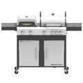 Cadac Braaimaxx Inkulu 3-in-1 gas braai with stainless steel surface and multiple grilling features, approved LPGSA for outdoor cooking.