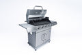 My Store 5 Burner Commander Gas Braai with LPGSA approval, stainless steel finish, and multiple control knobs for outdoor grilling.