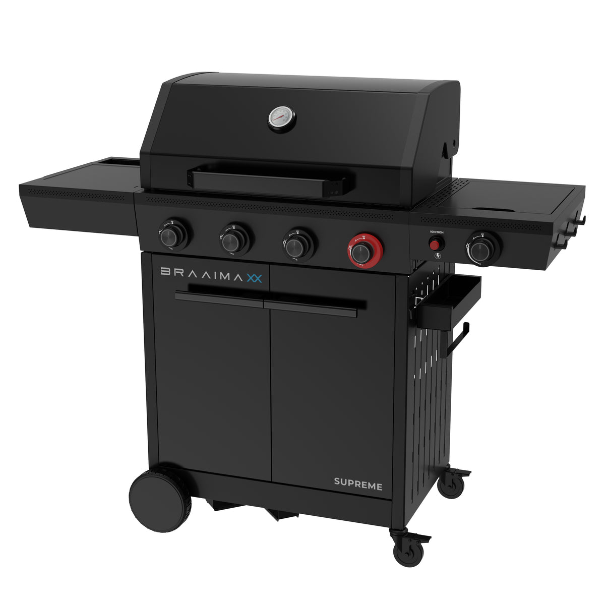 Braaimaxx Supreme LPGSA Approved gas grill by The Gas Boys with stainless steel surface and control knobs.