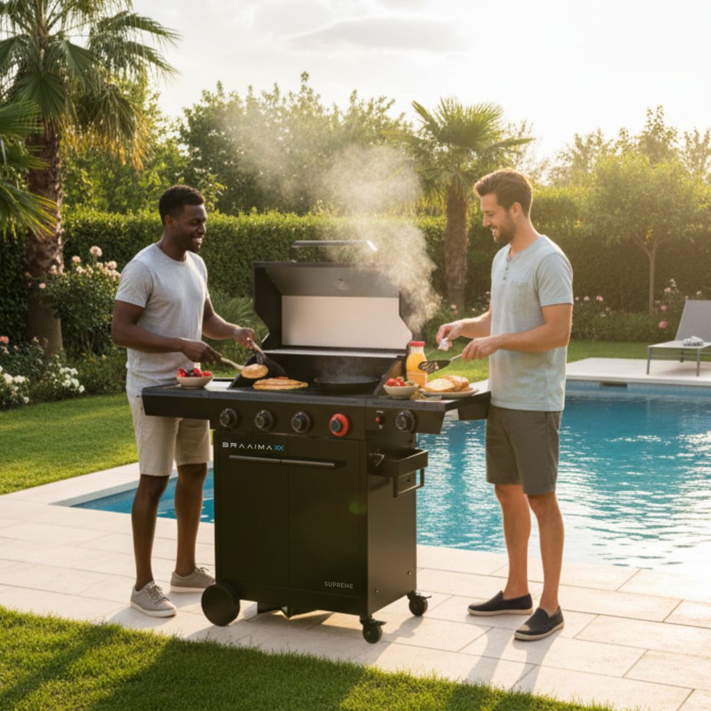 Braaimaxx Supreme LPGSA approved gas appliance from The Gas Boys, featuring a sleek design and safety features.