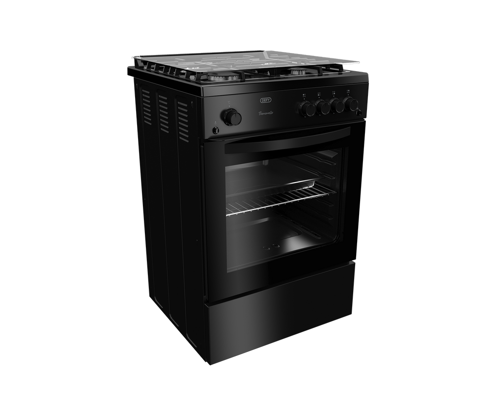 60cm Full Gas Freestanding Stove Black - The Gas Boys