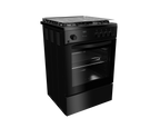 60cm Full Gas Freestanding Stove Black - The Gas Boys