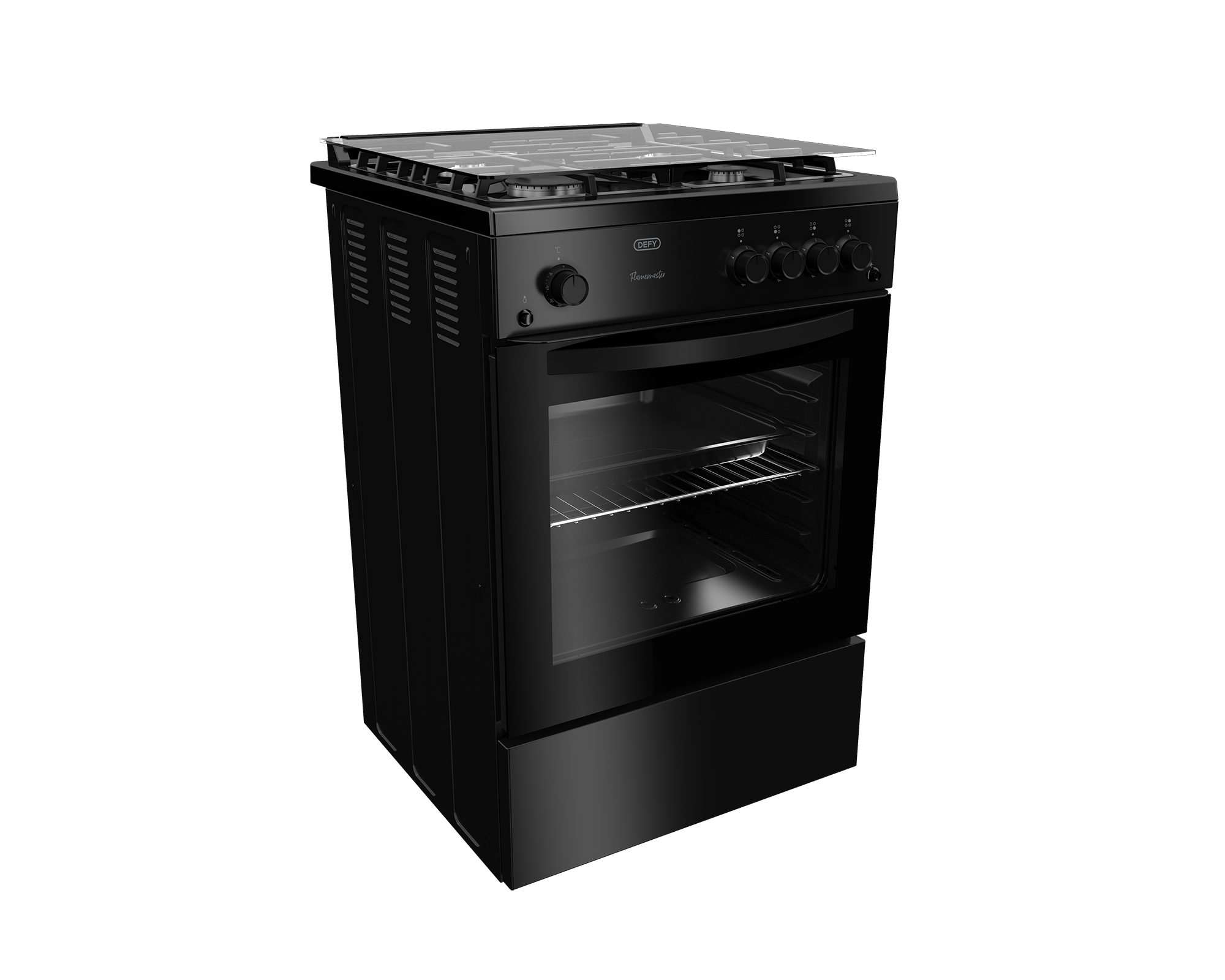 60cm Full Gas Freestanding Stove Black - The Gas Boys