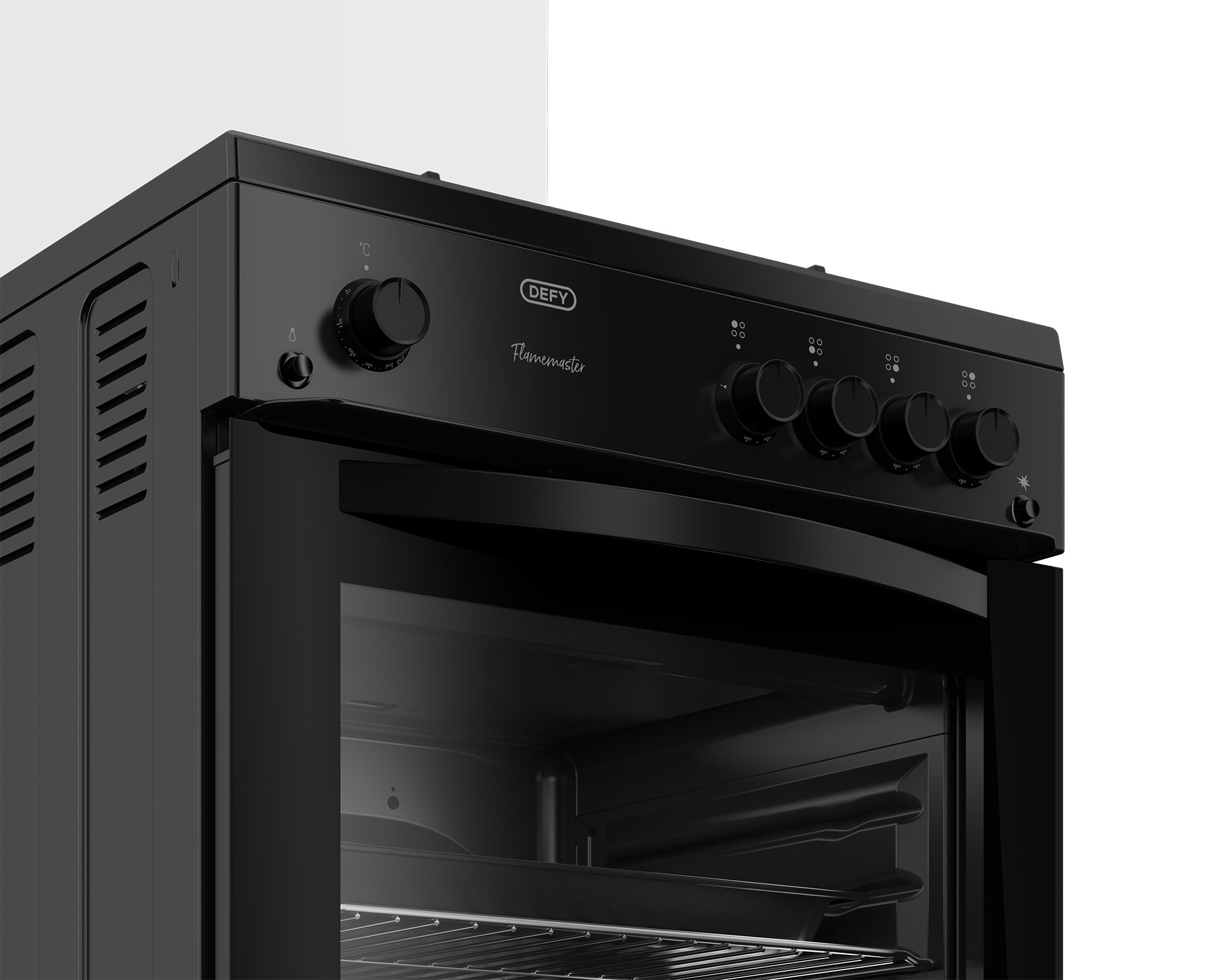 60cm Full Gas Freestanding Stove Black - The Gas Boys