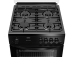 60cm Full Gas Freestanding Stove Black - The Gas Boys