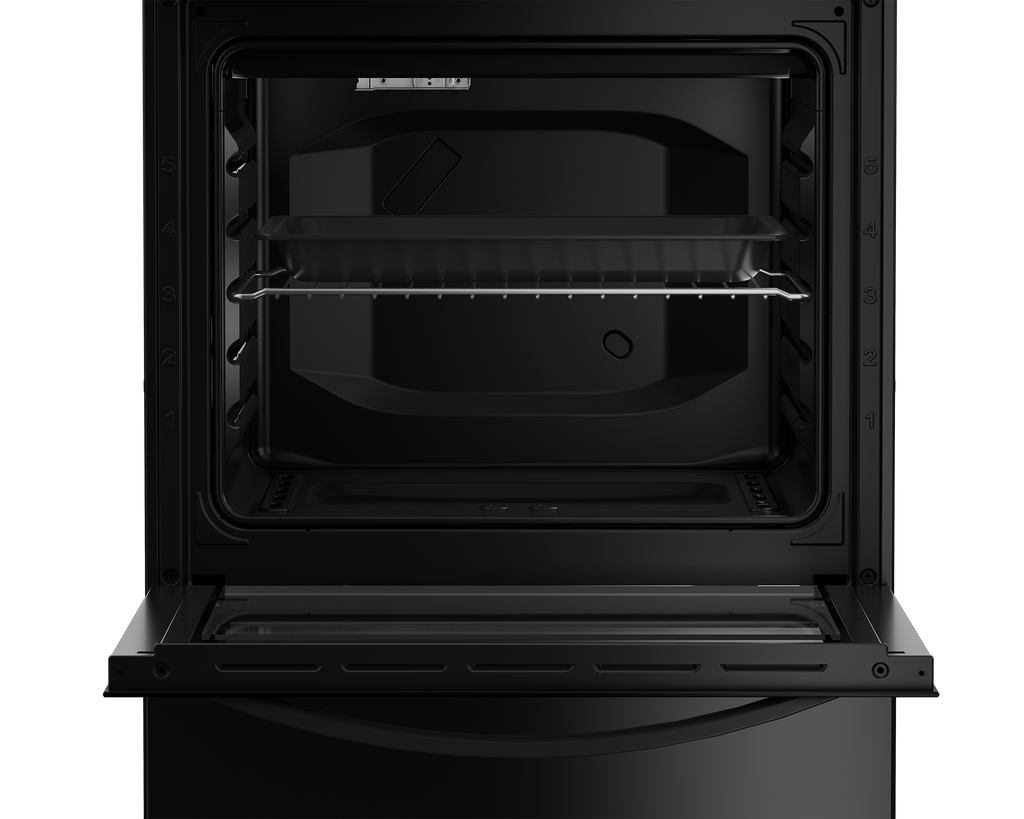 60cm Full Gas Freestanding Stove Black - The Gas Boys