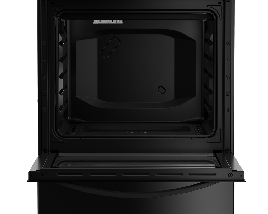 60cm Full Gas Freestanding Stove Black - The Gas Boys