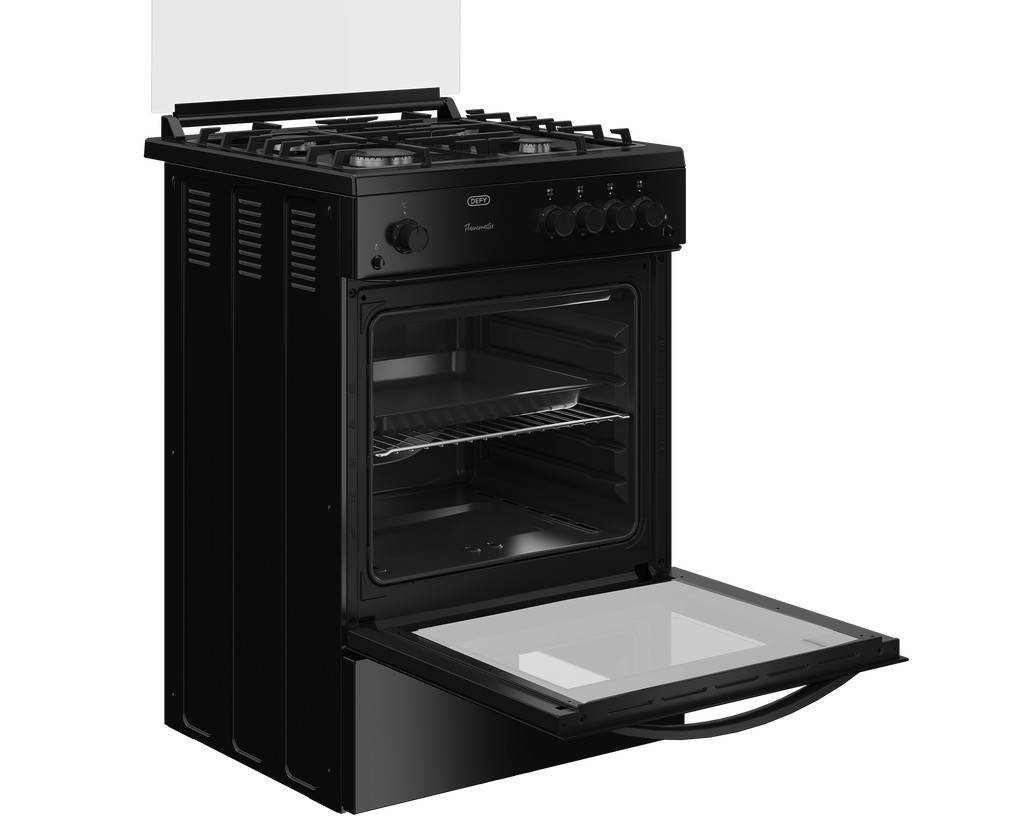 60cm Full Gas Freestanding Stove Black - The Gas Boys