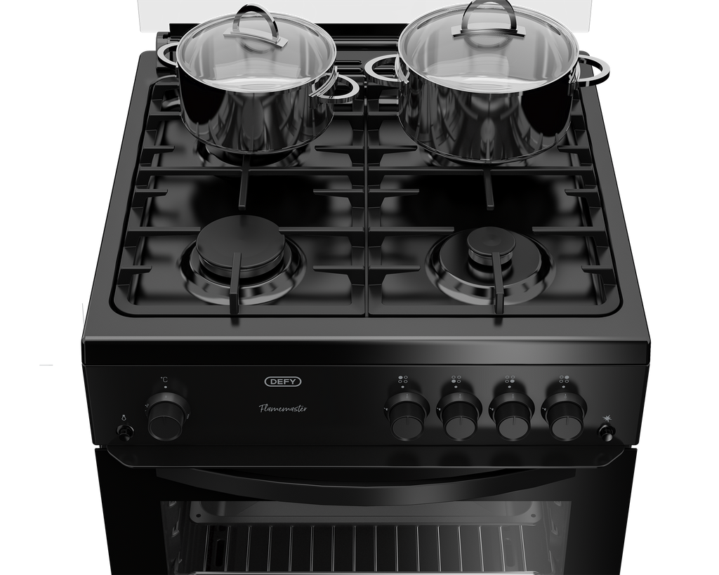 60cm Full Gas Freestanding Stove Black - The Gas Boys