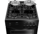 60cm Full Gas Freestanding Stove Black - The Gas Boys