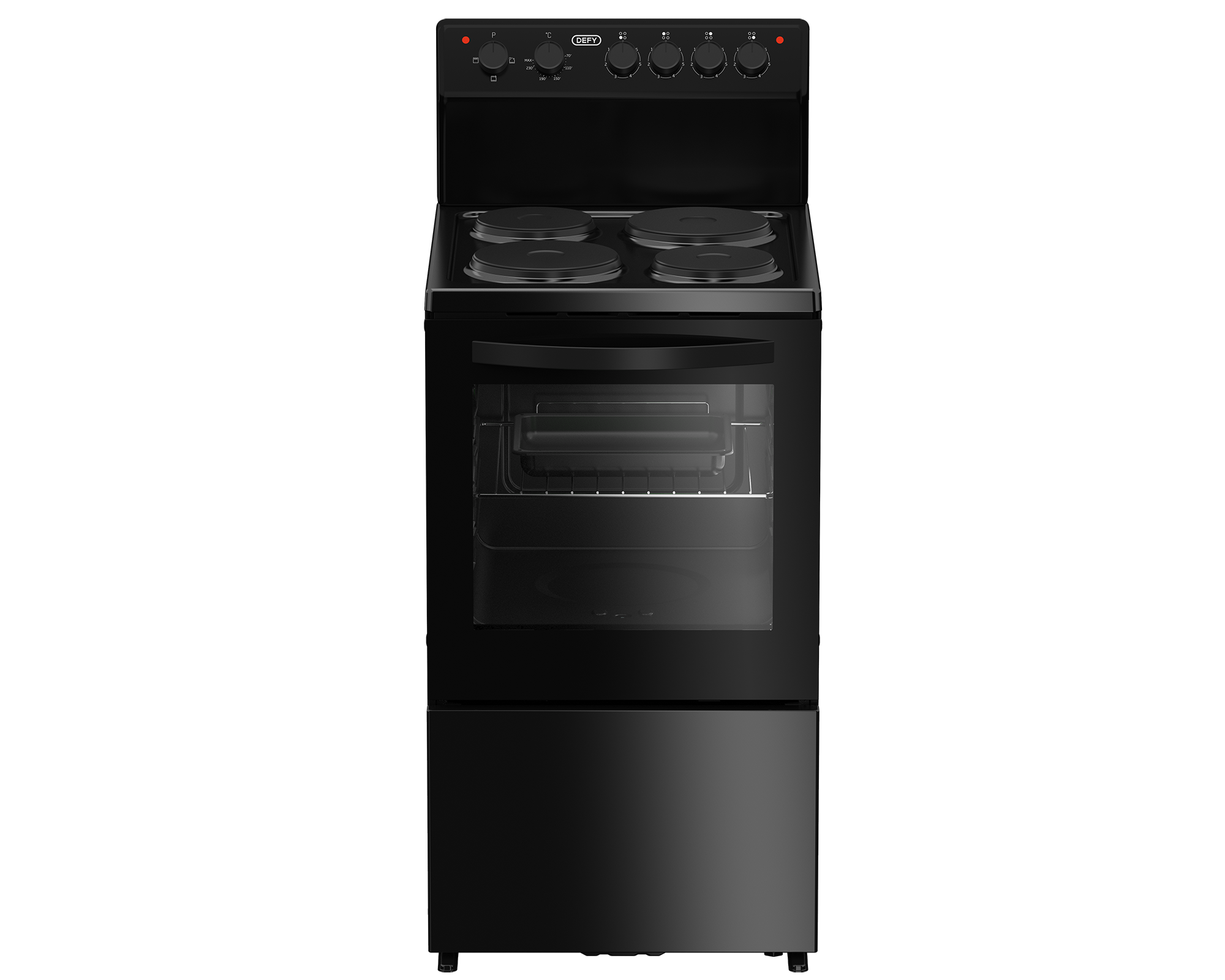 50cm 4 Plate Electric Stove Black RC - The Gas Boys
