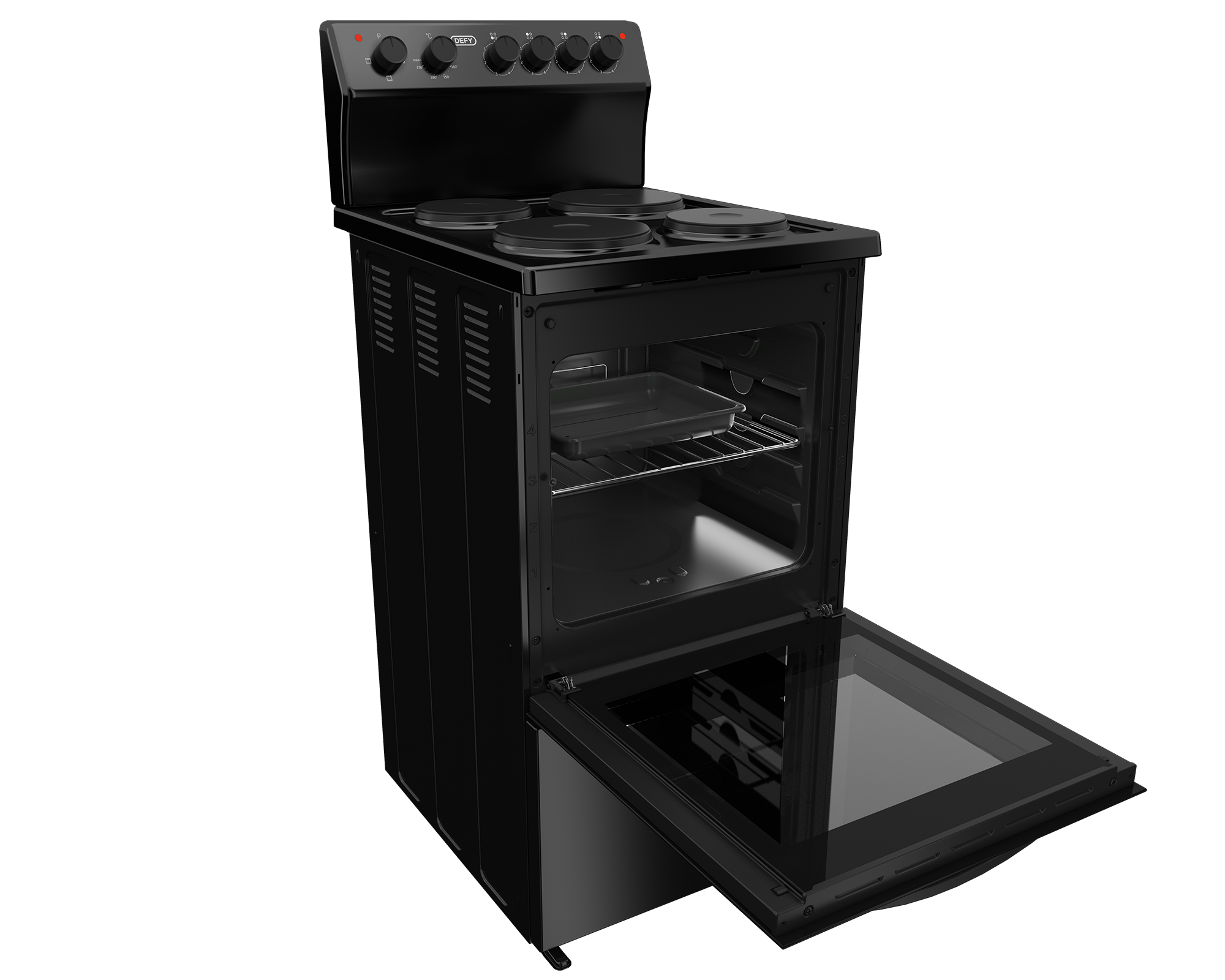 50cm 4 Plate Electric Stove Black RC - The Gas Boys