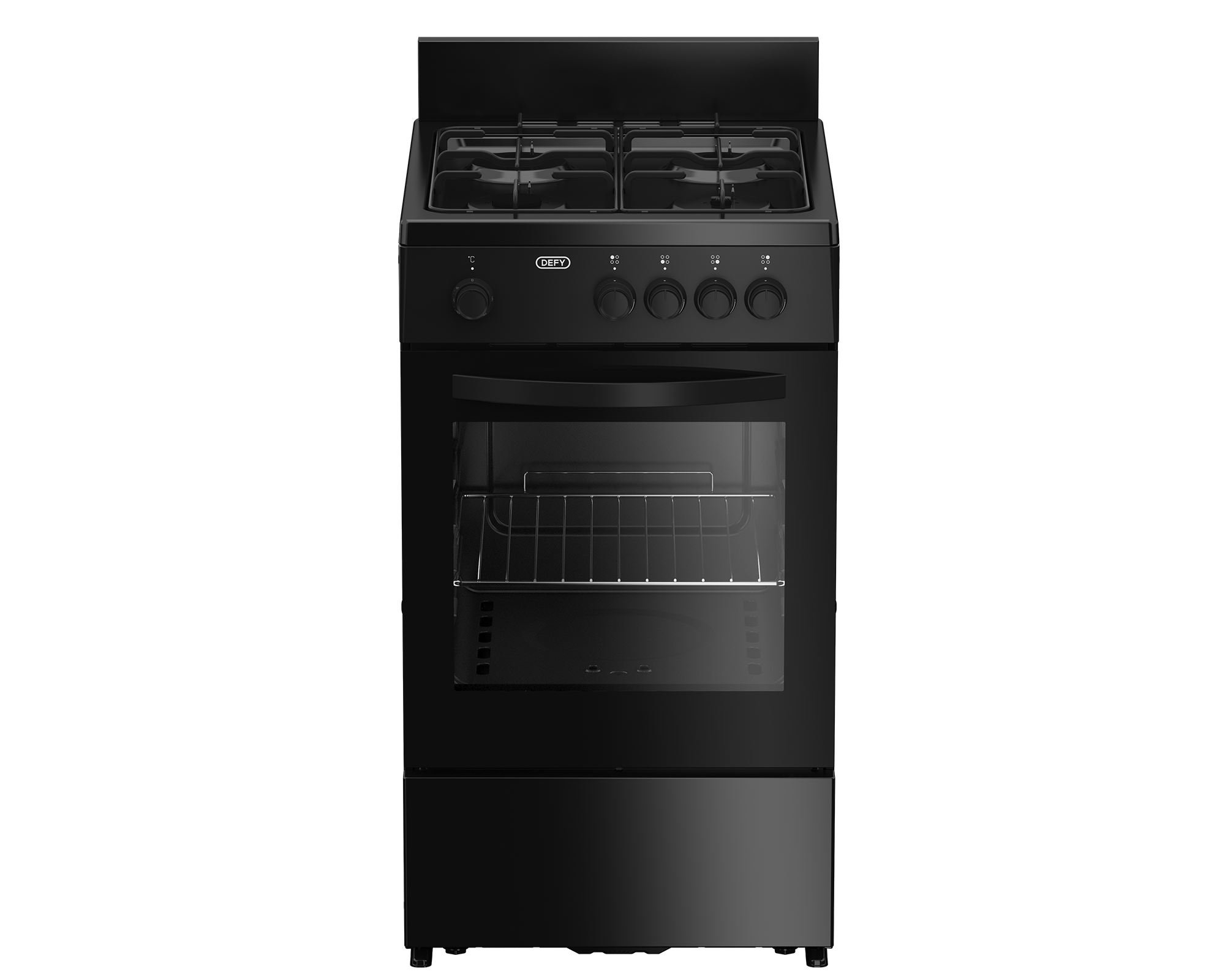 50cm Full Gas Stove Black FC - The Gas Boys