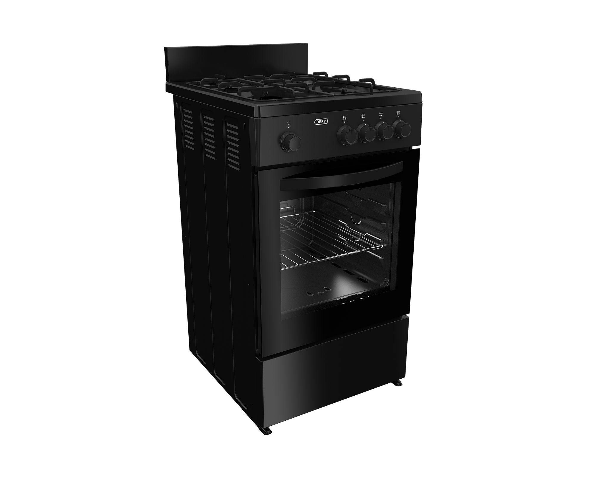50cm Full Gas Stove Black FC - The Gas Boys