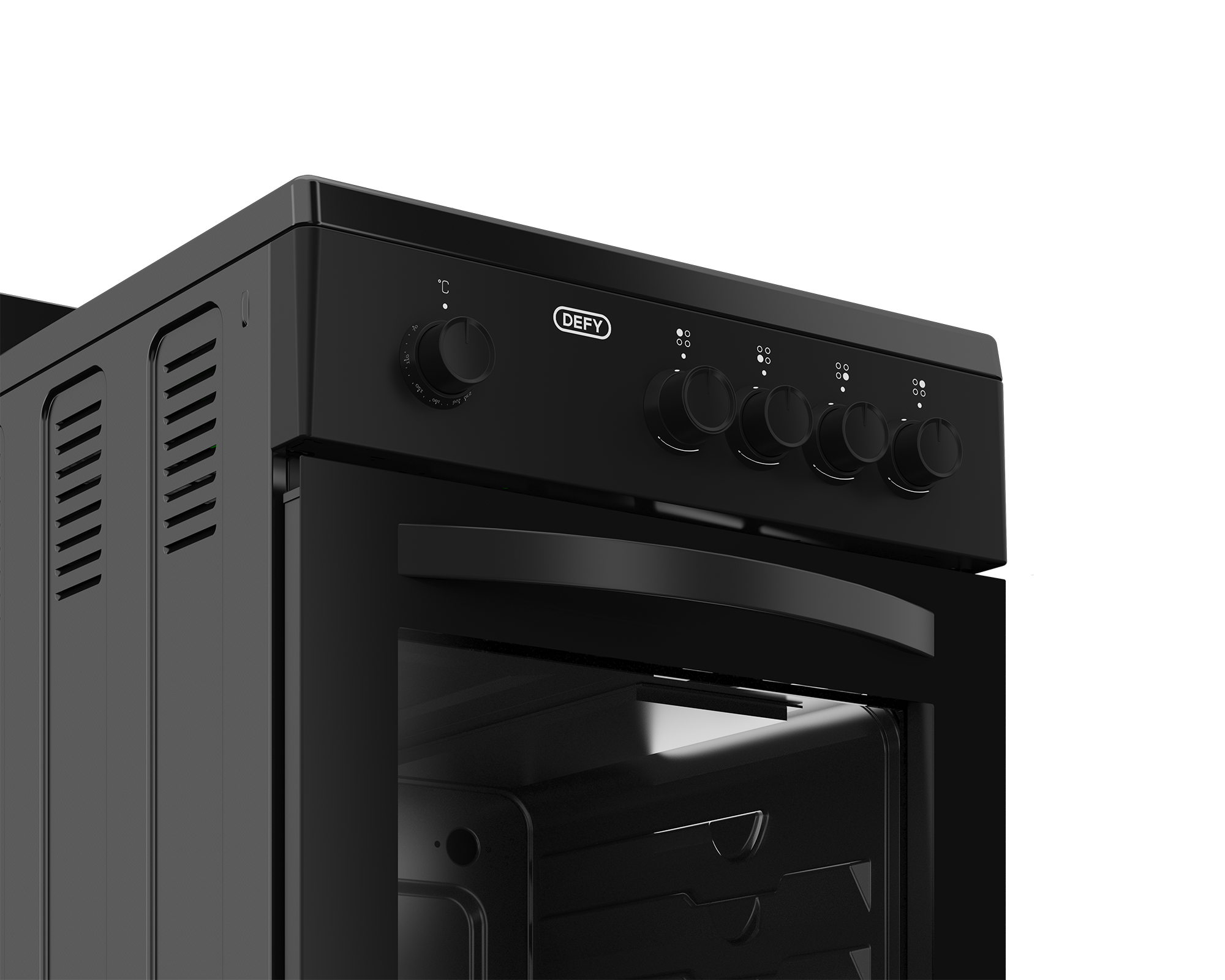 50cm Full Gas Stove Black FC - The Gas Boys
