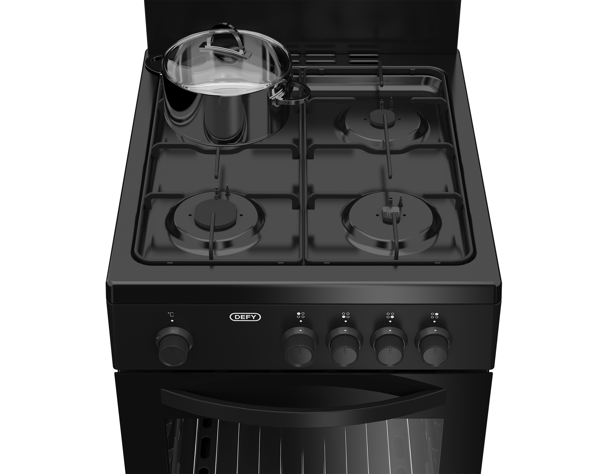 50cm Full Gas Stove Black FC - The Gas Boys