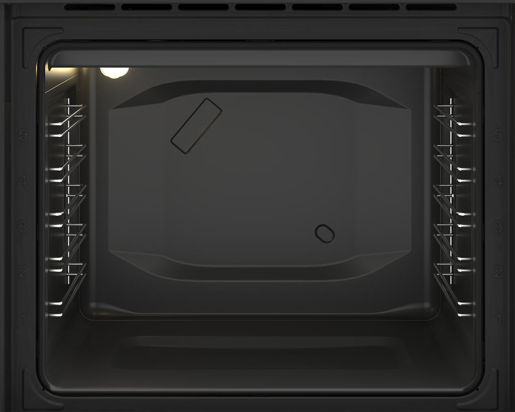 60cm Slimline Undercounter Static Oven Black - The Gas Boys