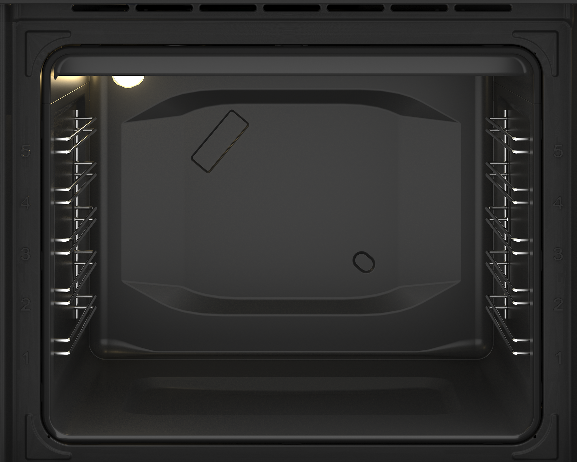 60cm Slimline Undercounter Static Oven Black - The Gas Boys