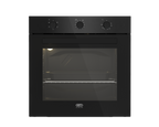 60cm Slimline Eye-Level Static Oven Black - The Gas Boys