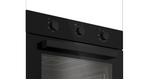 60cm Slimline Eye-Level Static Oven Black - The Gas Boys