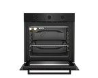 60cm Slimline Eye-Level Static Oven Black - The Gas Boys