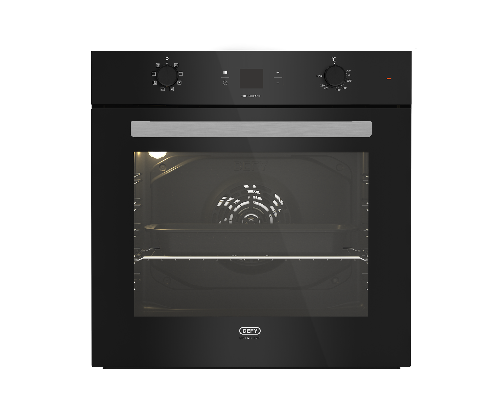 60cm Slimline Eye-Level ThermoFan+ Oven Black - The Gas Boys