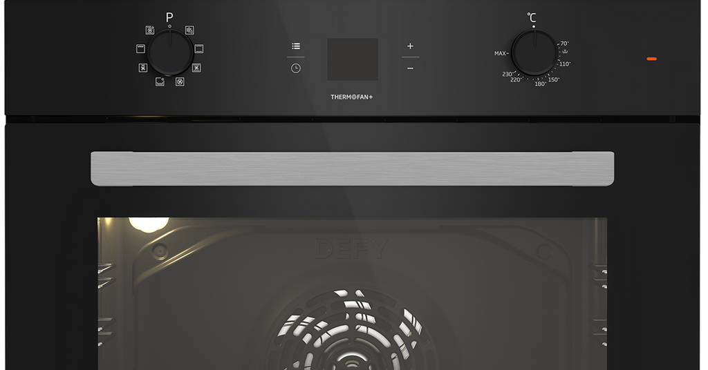 60cm Slimline Eye-Level ThermoFan+ Oven Black - The Gas Boys
