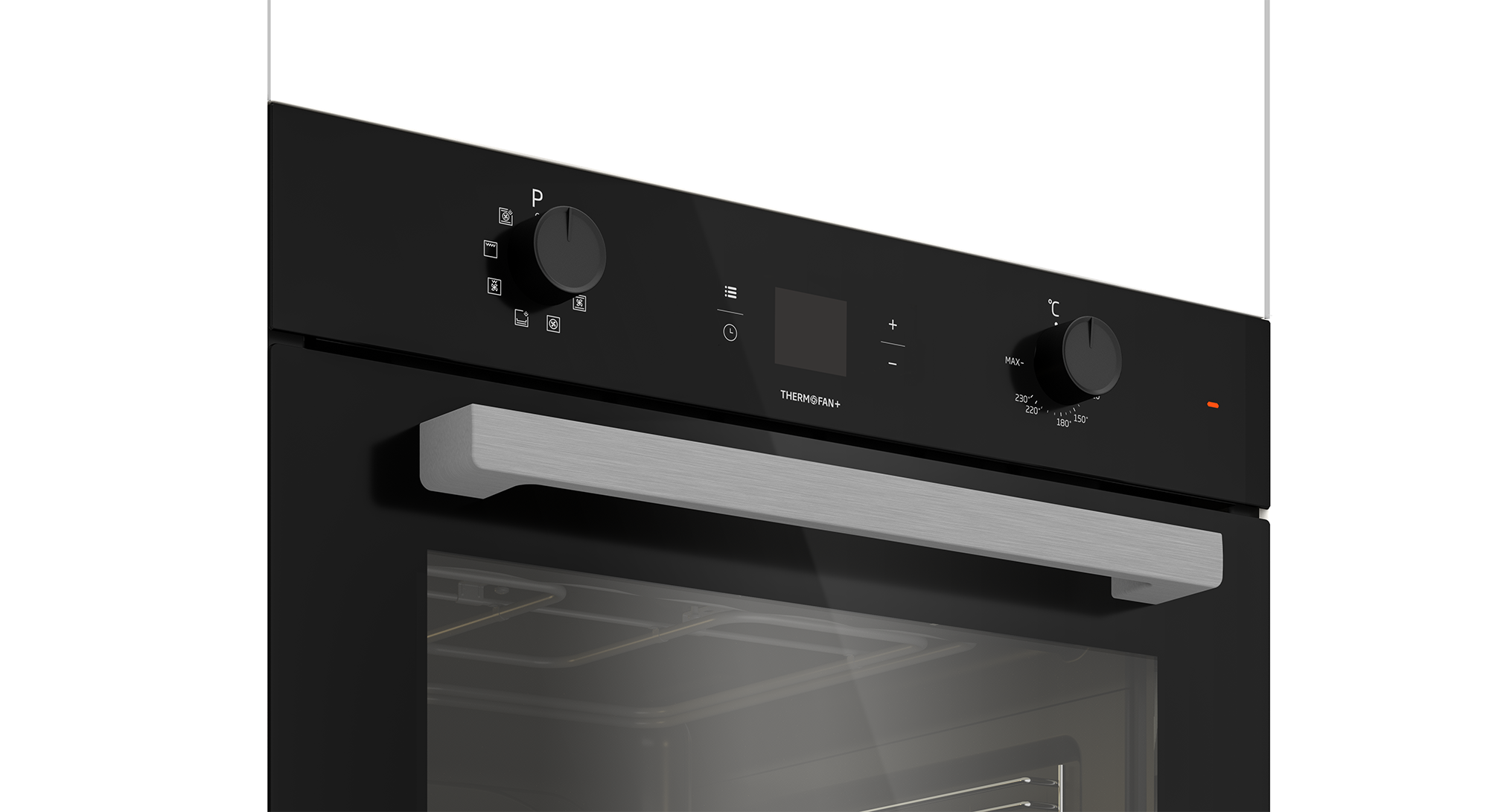 60cm Slimline Eye-Level ThermoFan+ Oven Black - The Gas Boys