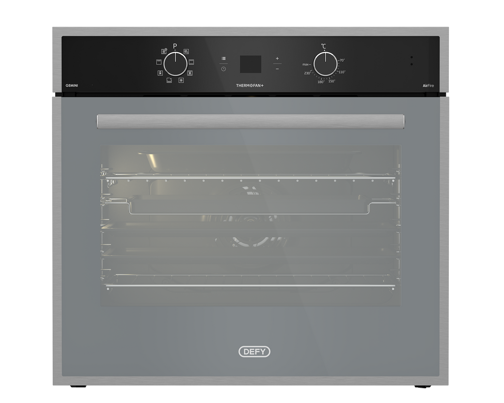 70cm Gemini Single Oven ThermoFan+ & AirFire Mirror - The Gas Boys
