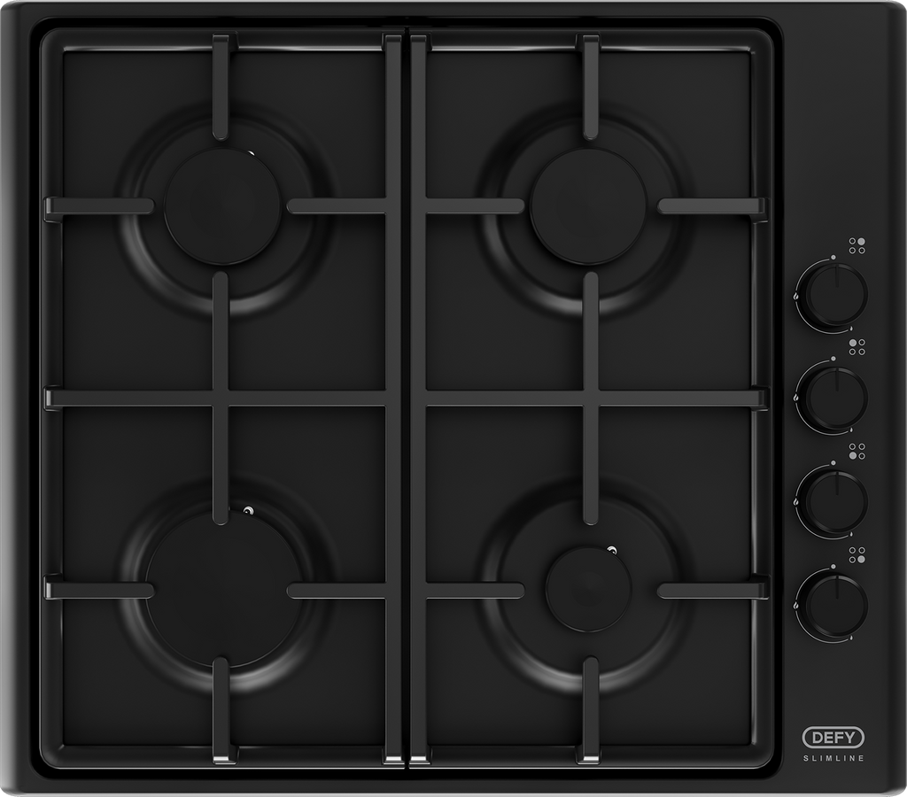 60cm Slimline Gas Hob Black - The Gas Boys