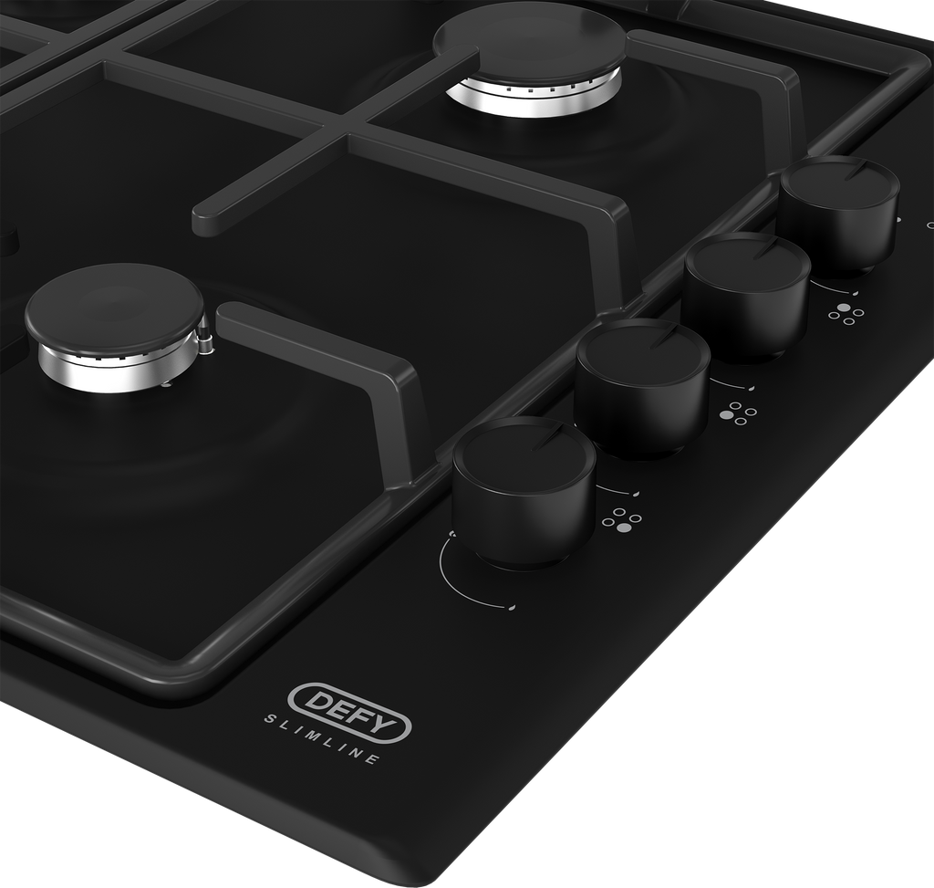 60cm Slimline Gas Hob Black - The Gas Boys