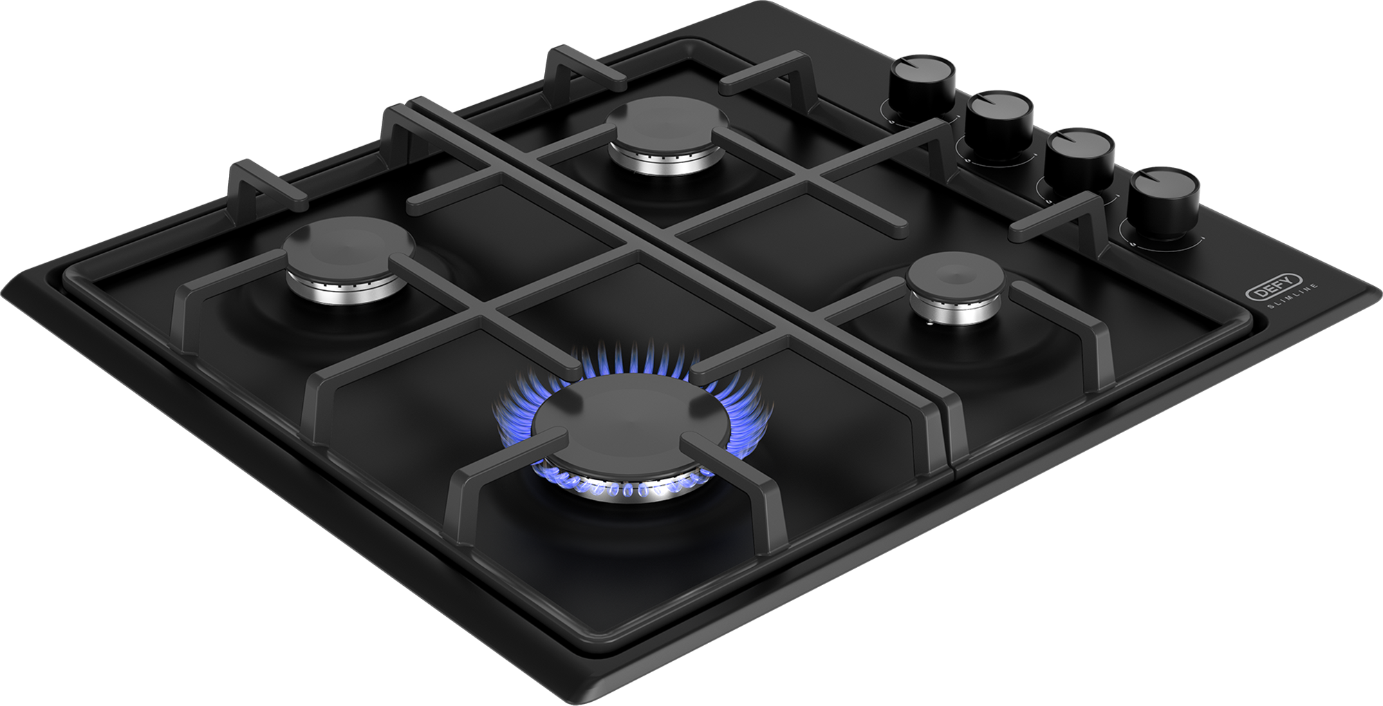 60cm Slimline Gas Hob Black - The Gas Boys