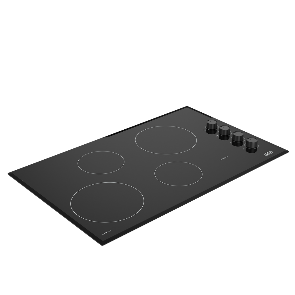 90cm Gemini Vitroceramic Hob Black CP - The Gas Boys