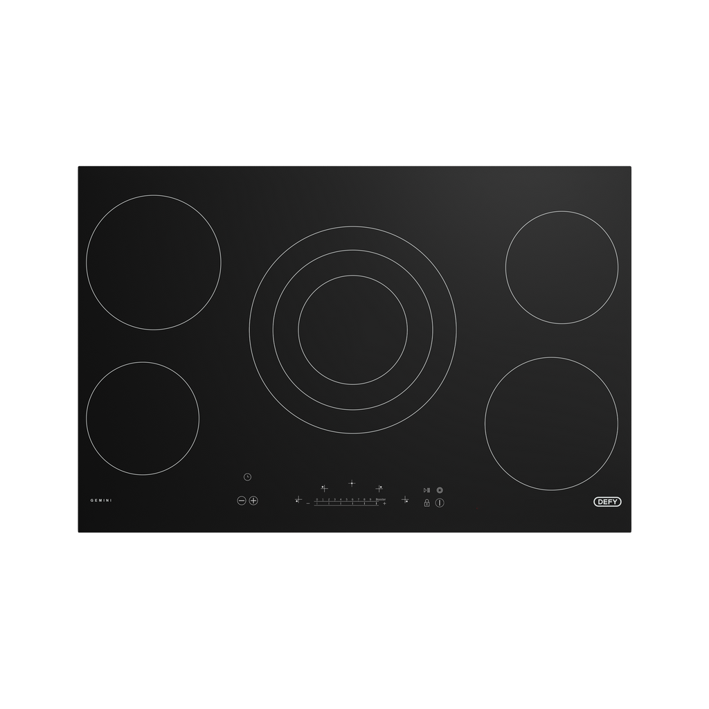 90cm Gemini Vitroceramic Triple Zone Hob Black CP - The Gas Boys