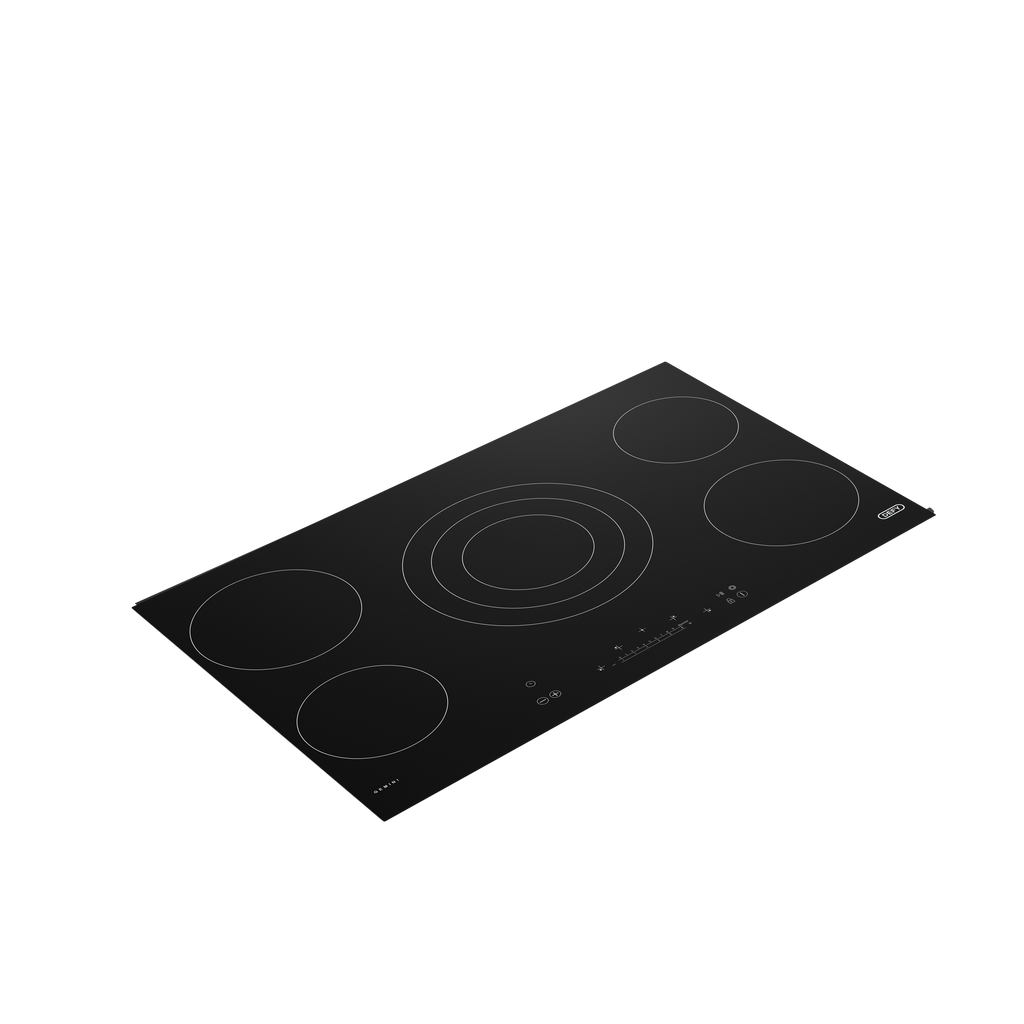90cm Gemini Vitroceramic Triple Zone Hob Black CP - The Gas Boys