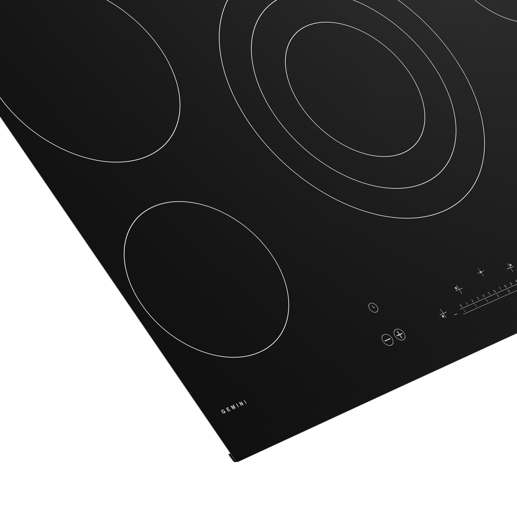 90cm Gemini Vitroceramic Triple Zone Hob Black CP - The Gas Boys
