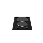 30cm Domino Solid Hob Black / Stainless steel - The Gas Boys