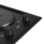 30cm Domino Solid Hob Black / Stainless steel - The Gas Boys