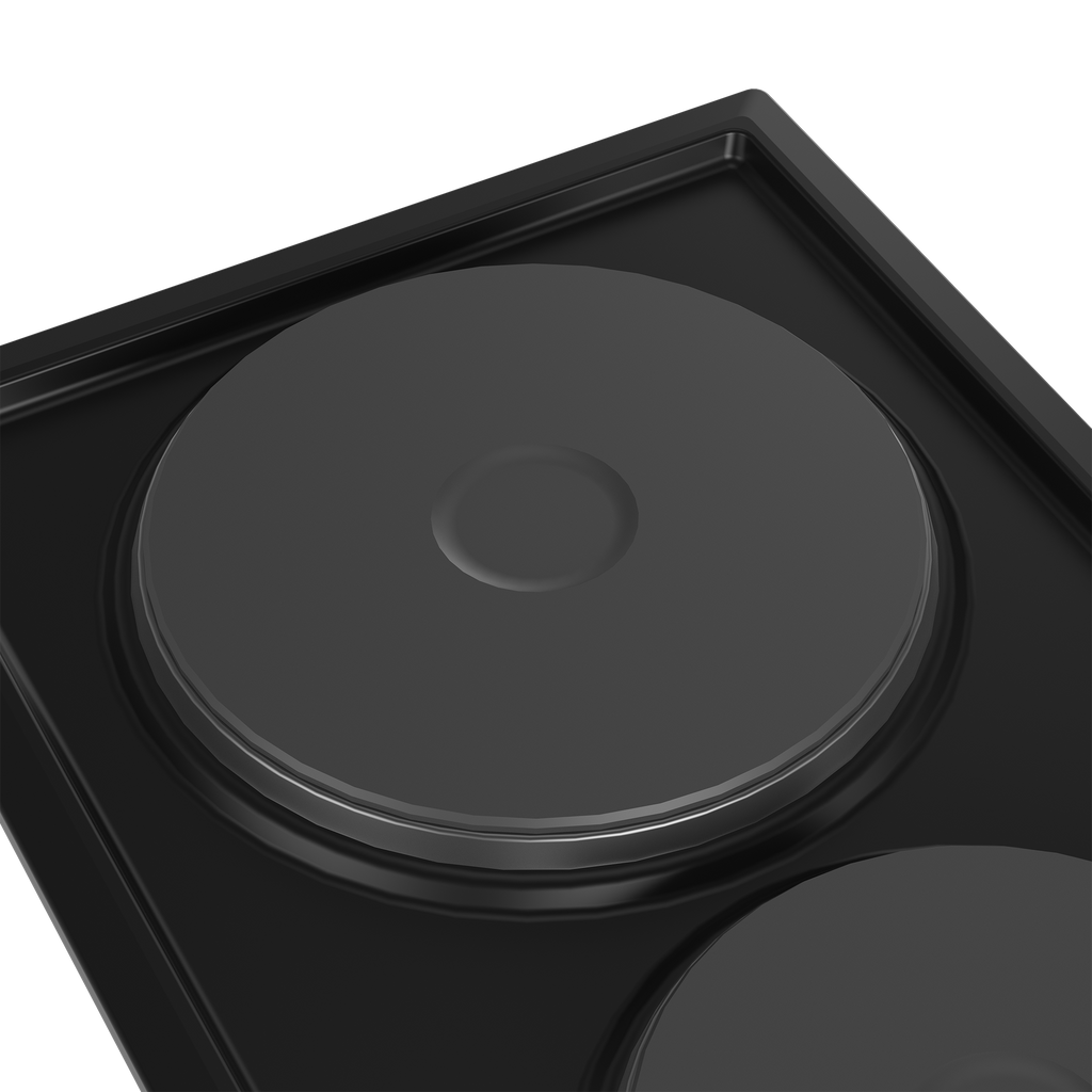 30cm Domino Solid Hob Black / Stainless steel - The Gas Boys