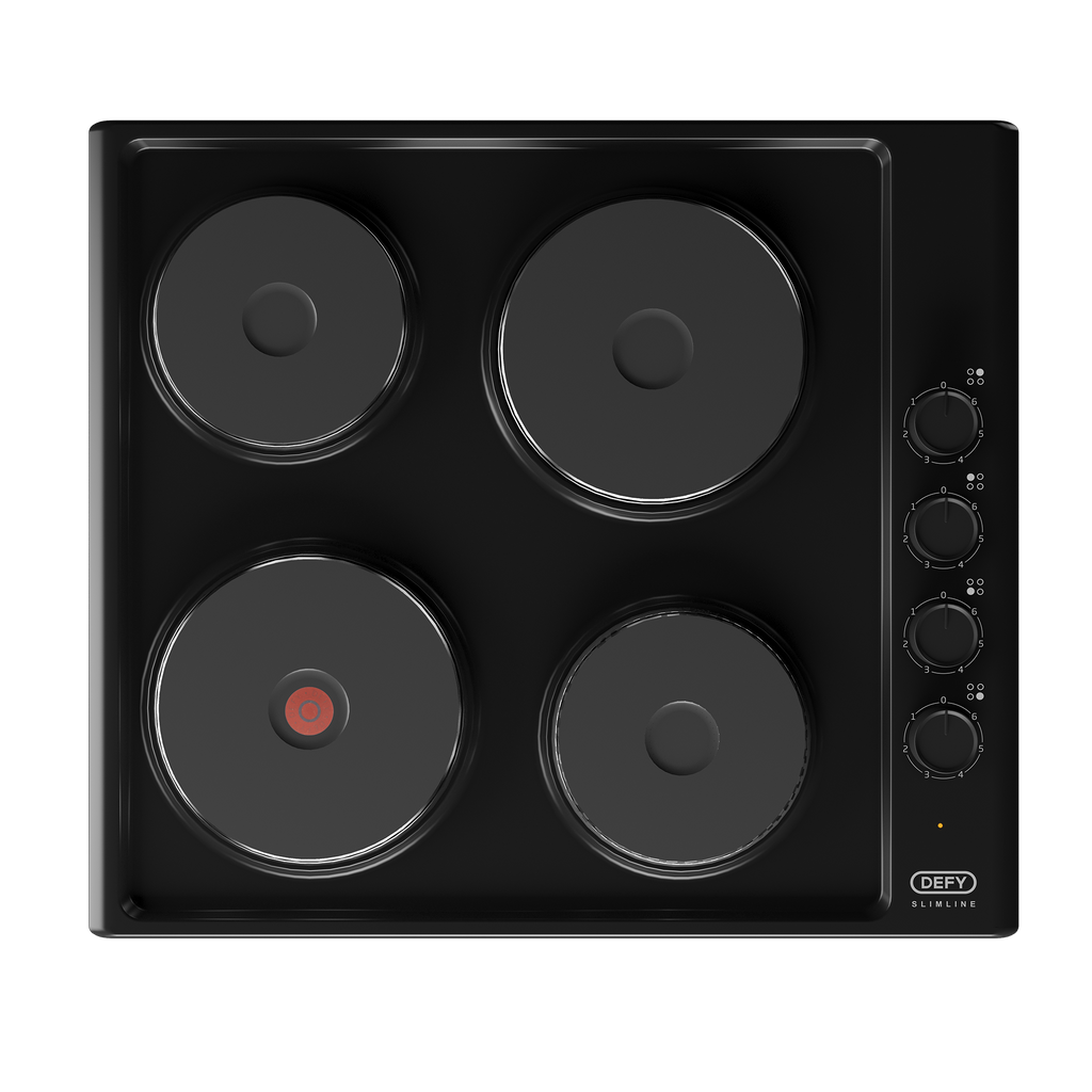 60cm Slimline Solid Hob Black CP - The Gas Boys