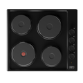60cm Slimline Solid Hob Black CP - The Gas Boys