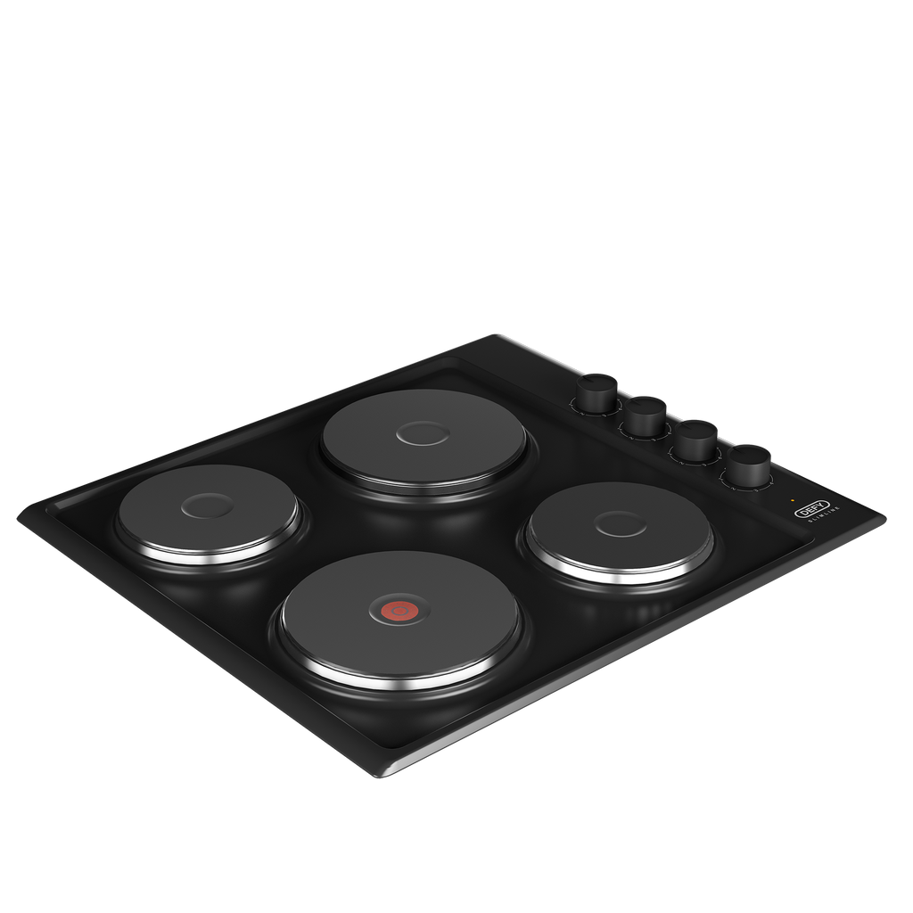 60cm Slimline Solid Hob Black CP - The Gas Boys