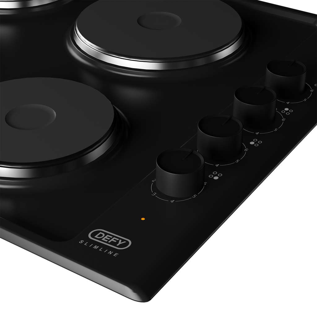 60cm Slimline Solid Hob Black CP - The Gas Boys