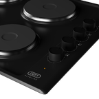 60cm Slimline Solid Hob Black CP - The Gas Boys