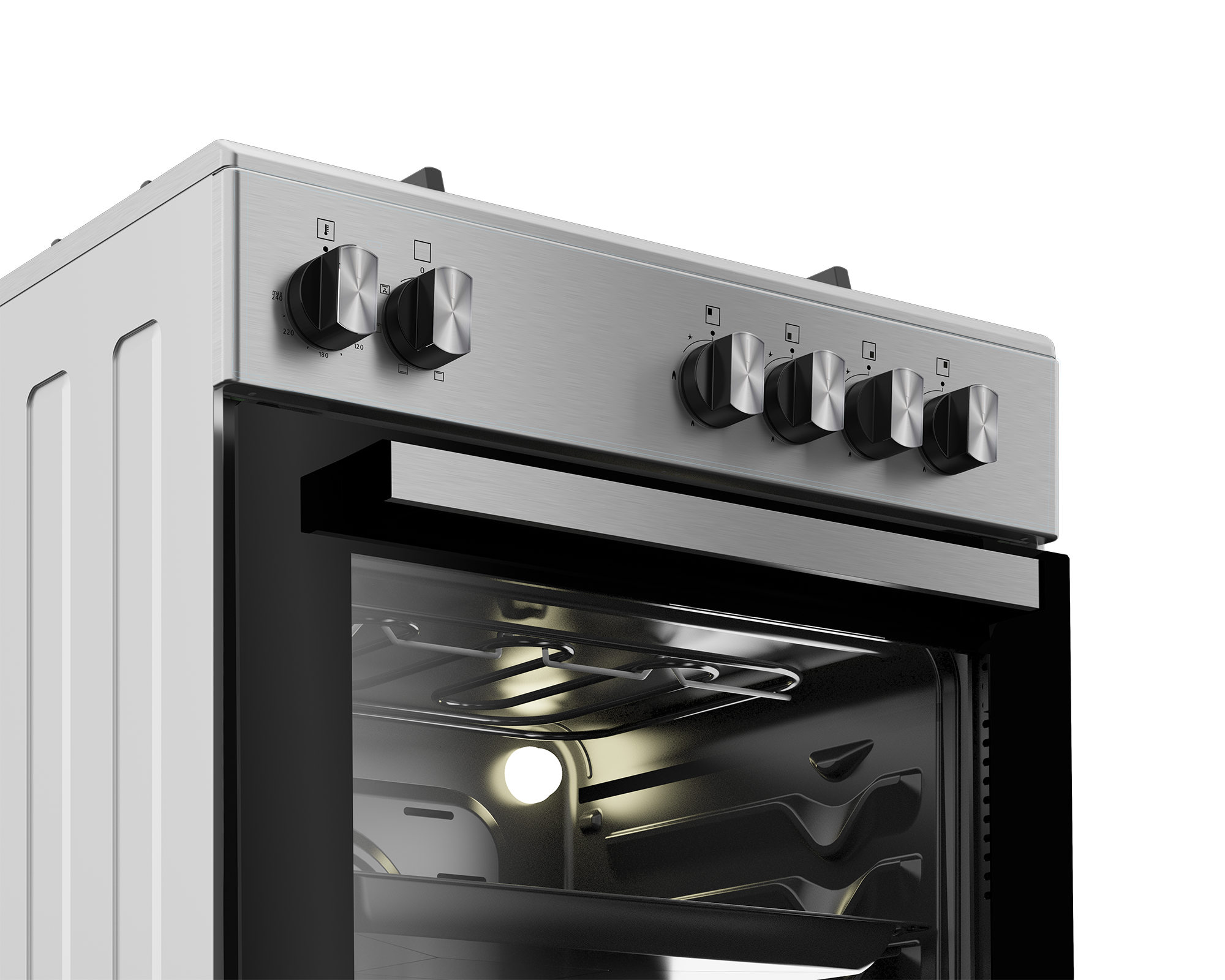 60cm New York Gas Electric Range Cooker FA Inox - The Gas Boys