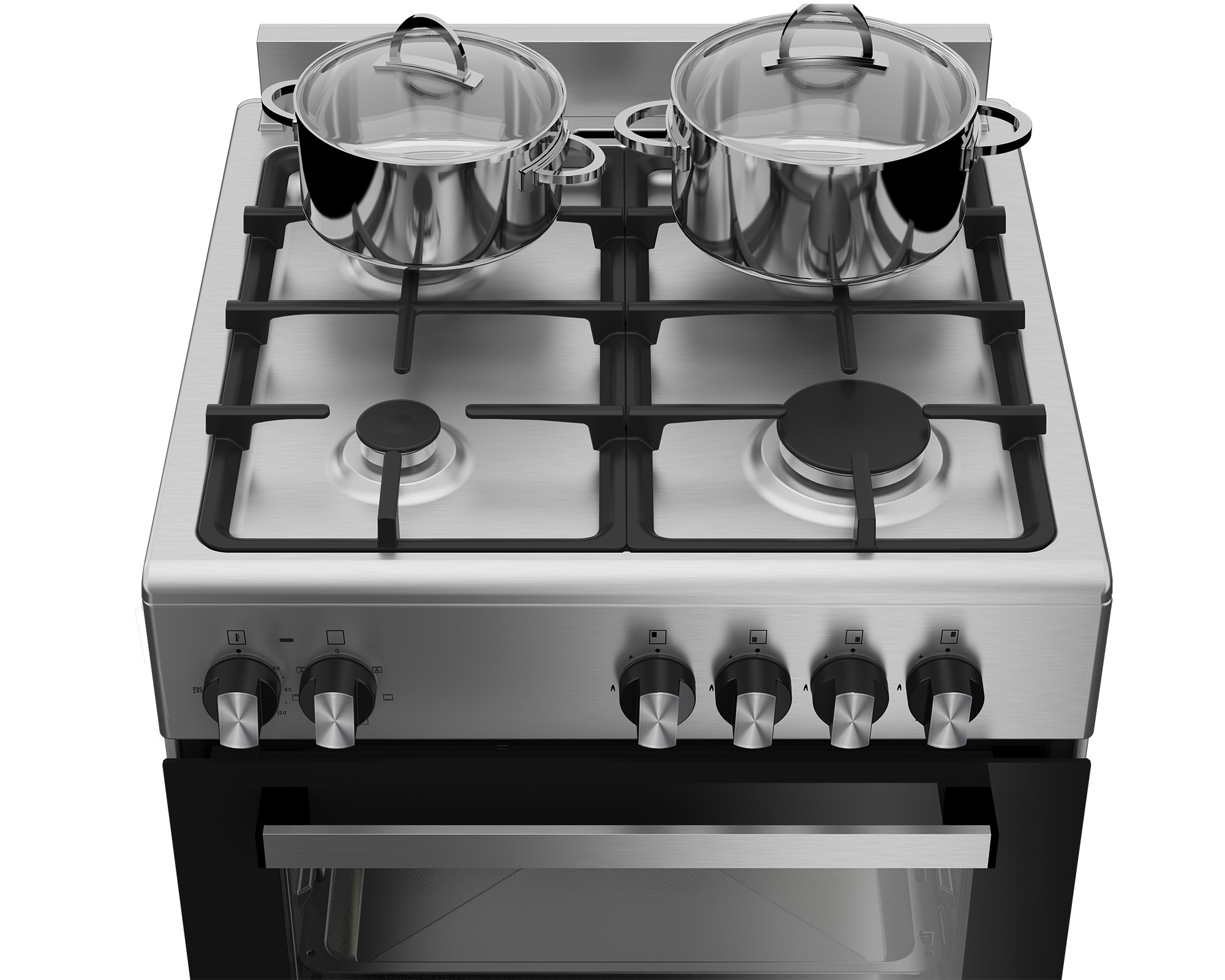 60cm New York Gas Electric Range Cooker FA Inox - The Gas Boys