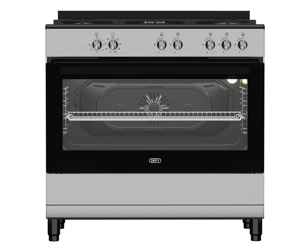 90cm New York Gas Electric Range Cooker ThermoFan+ Black - The Gas Boys