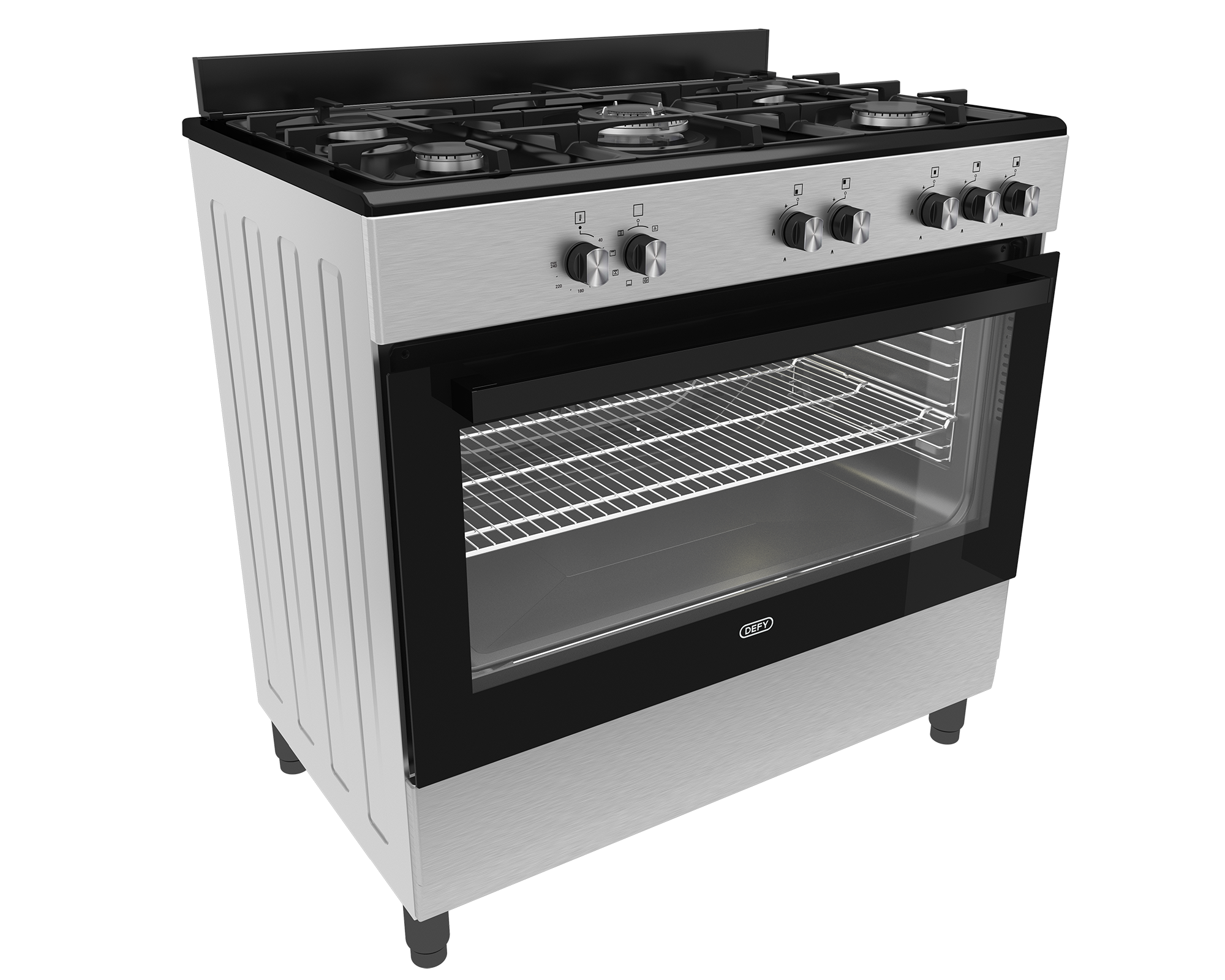 90cm New York Gas Electric Range Cooker ThermoFan+ Black - The Gas Boys