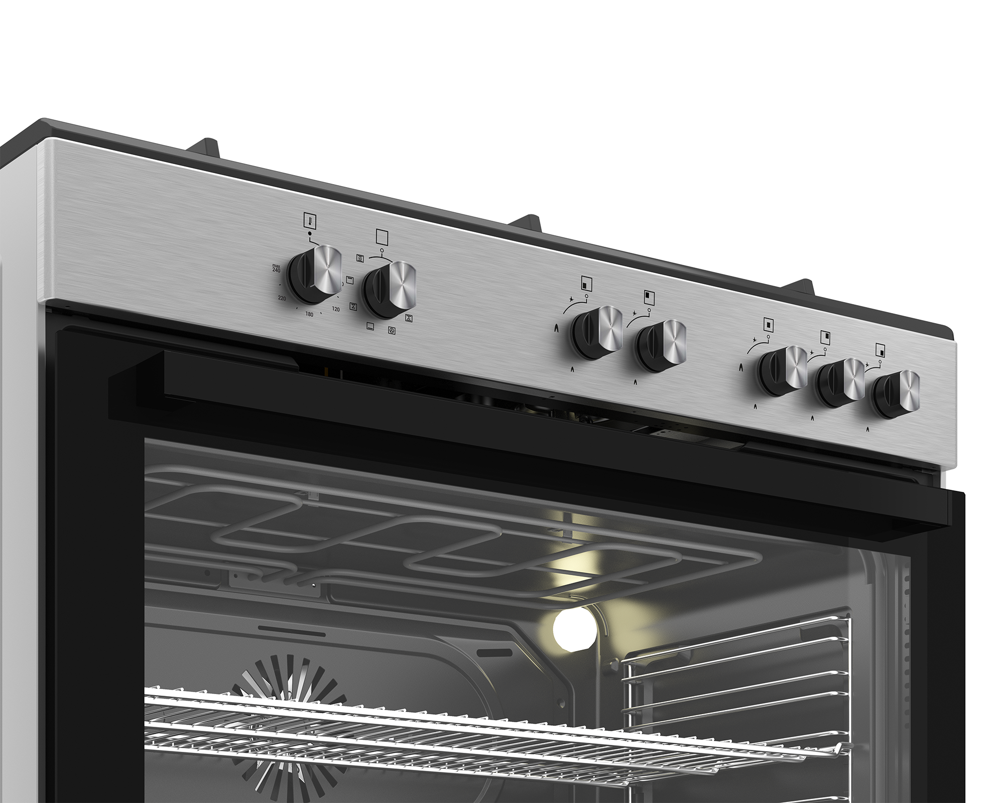 90cm New York Gas Electric Range Cooker ThermoFan+ Black - The Gas Boys
