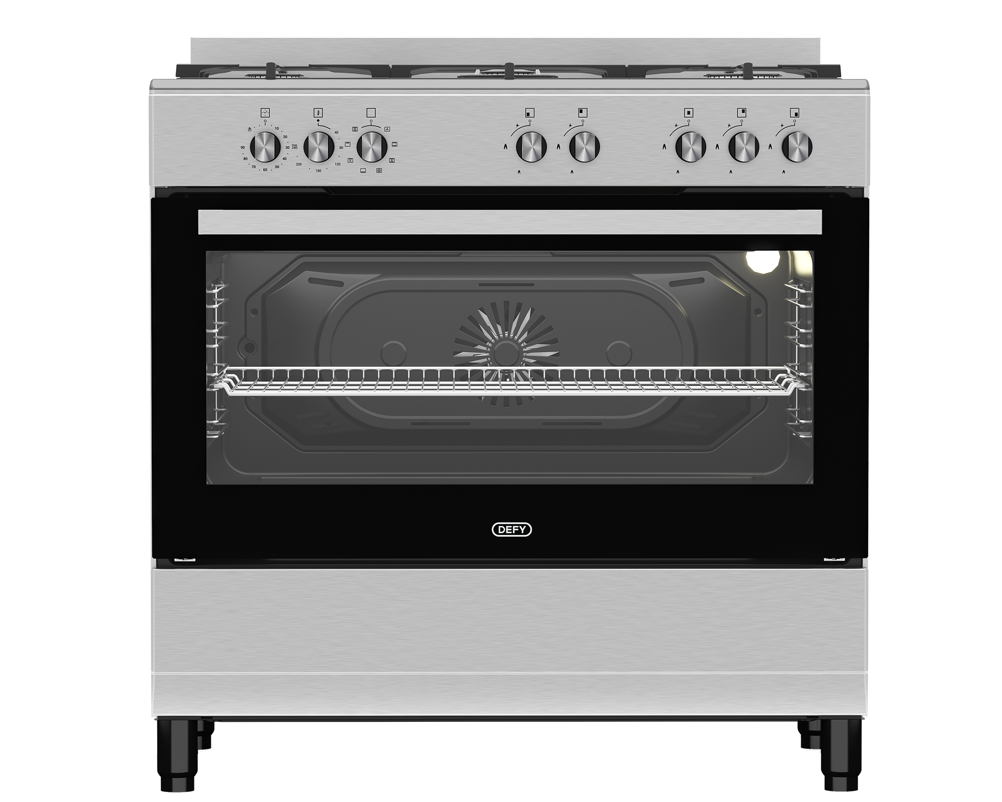 90cm New York Gas Electric Range Cooker ThermoFan+ Inox - The Gas Boys